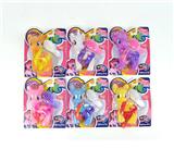 OBL982230 - 我的梦想搪胶小马宝莉带马梳子单款6色混装