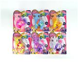 OBL982234 - 我的梦想搪胶小马宝莉带马梳子单款6色混装