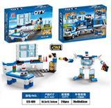 OBL982896 - 益智积木城市警察系列2变警察研究实验室（111PCS)     四款混装