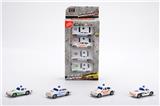 OBL983425 - 1:64 回力 合金老爷车警车4只