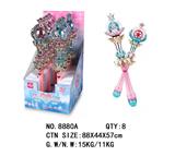 OBL983975 - 女孩声光音乐电动魔法棒（6PCS）