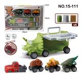 OBL988271 - 小三角龙收纳车+3只恐龙车+1个弹射+6粒配件