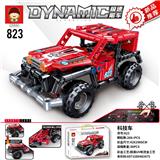 OBL988504 - 266+PCS最新款科技件拼装积木之极速飙车（彩盒采用精美UV和烫金工艺