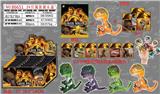 OBL990060 - 2.5寸侏罗纪指尖恐龙单只（有钥匙扣）+3张卡片 锡袋装 24只锡袋展示盒 卡片和4款公仔随机