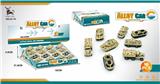 OBL991434 - 军事合金回力车16pcs