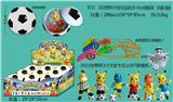 OBL996997 - 2022世界杯3.5寸皮卡丘足球公仔+9.5CM惊喜足球（有口哨） 9只展示盒装 多款颜色口哨和7款公仔随机