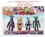 OBL997368 - 5.5寸玩具熊的太阳月亮公仔（发光，头手脚关节可活动可拆装)4只卡装